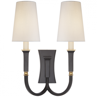 Delphia Large Double Arm Sconce (279|TOB 2273BZ/HAB-L)