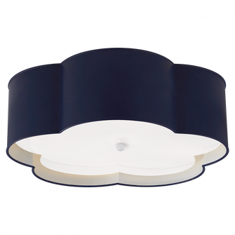 Bryce Large Flower Flush Mount (279|KS 4118NVY/WHT-FA)