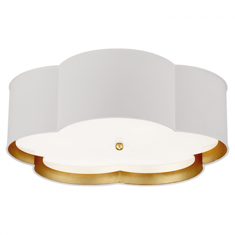 Bryce Large Flower Flush Mount (279|KS 4118WHT/G-FA)