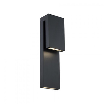 DOUBLE DOWN 18IN OUTDOOR SCONCE 3000K (3612|WS-W13718-BK)