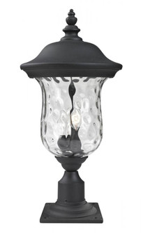 3 Light Outdoor Pier Mounted Fixture (276|533PHB-533PM-BK)