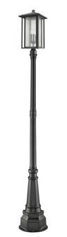 3 Light Outdoor Post Mounted Fixture (276|554PHXLR-564P-BK)
