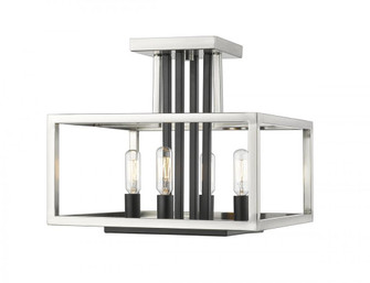 4 Light Semi Flush Mount (276|456SF-BN-BK)