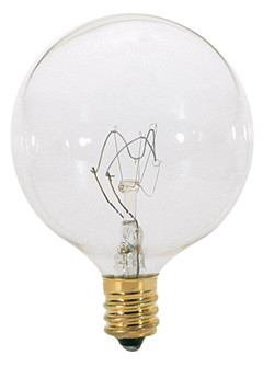 15 Watt G16 1/2 Incandescent; Clear; 2500 Average rated hours; 98 Lumens; Candelabra base; 130 Volt (27|A3921)