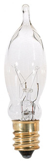 7.5 Watt CA5 Incandescent; Clear; 1500 Average rated hours; 40 Lumens; Candelabra base; 120 Volt (27|S3241)