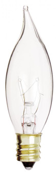 10 Watt CA7 Incandescent; Clear; 1500 Average rated hours; 80 Lumens; Candelabra base; 120 Volt (27|S3272)