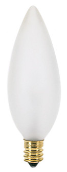25 Watt BA9 1/2 Incandescent; Frost; 1500 Average rated hours; 212 Lumens; Candelabra base; 120 Volt (27|S3285)