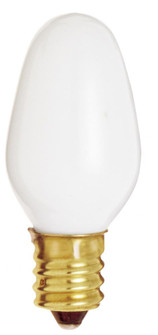 4 Watt C7 Incandescent; White; 3000 Average rated hours; 8 Lumens; Candelabra base; 120 Volt (27|S3681)