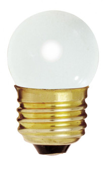 7.5 Watt S11 Incandescent; Gloss White; 2500 Average rated hours; 20 Lumens; Medium base; 120 Volt; (27|S3795)