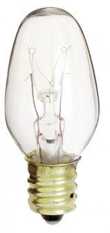 7 Watt C7 Incandescent; Clear; 2500 Average rated hours; 35 Lumens; Candelabra base; 130 Volt (27|S3902)