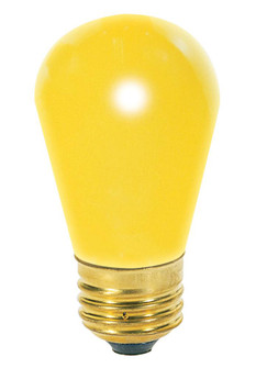 11 Watt S14 Incandescent; Ceramic Yellow; 2500 Average rated hours; Medium base; 130 Volt (27|S3960)