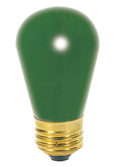 11 Watt S14 Incandescent; Ceramic Green; 2500 Average rated hours; Medium base; 130 Volt (27|S3962)