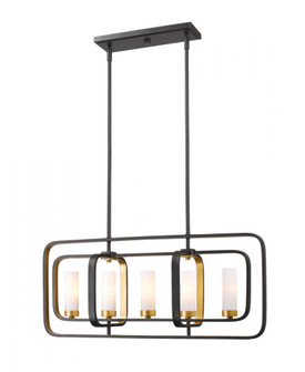 5 Light Linear Chandelier (276|6000-5L-BZGD)