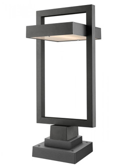 1 Light Outdoor Pier Mounted Fixture (276|566PHBS-SQPM-BK-LED)