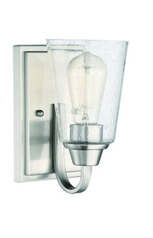 Grace 1 Light Wall Sconce in Brushed Polished Nickel (Clear Seeded Glass) (20|41901-BNK-CS)