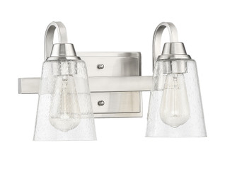 Grace 2 Light Vanity in Brushed Polished Nickel (Clear Seeded Glass) (20|41902-BNK-CS)