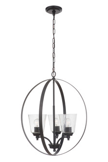 Tyler 3 Light Foyer in Flat Black (20|50233-FB)