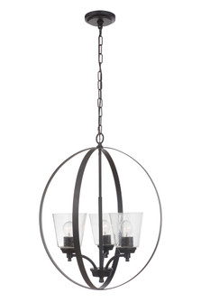 Tyler 3 Light Foyer in Flat Black (20|50233-FB)