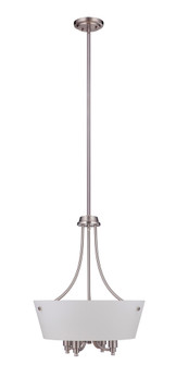 Tyler 4 Light Foyer in Brushed Polished Nickel (White Glass) (20|50234-BNK-WG)