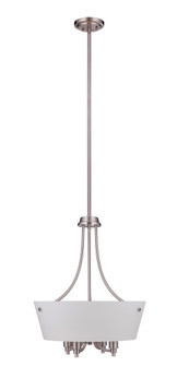 Tyler 4 Light Foyer in Brushed Polished Nickel (White Glass) (20|50234-BNK-WG)