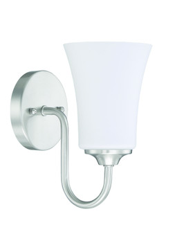 Gwyneth 1 Light Wall Sconce in Brushed Polished Nickel (White Glass) (20|50401-BNK-WG)