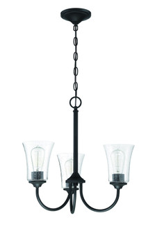 Gwyneth 3 Light Chandelier in Flat Black (20|50423-FB)