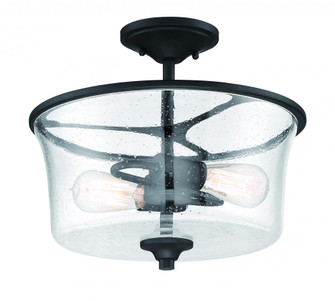 Gwyneth 2 Light Convertible Semi Flush in Flat Black (20|50452-FB)