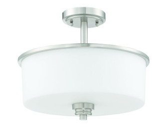 Bolden 2 Light Convertible Semi Flush in Brushed Polished Nickel (White Glass) (20|50552-BNK-WG)
