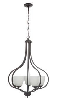 Serene 5 Light Foyer in Espresso (White Glass) (20|49935-ESP-WG)