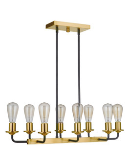 Randolph 8 Light Island in Flat Black/Satin Brass (20|50378-FBSB)