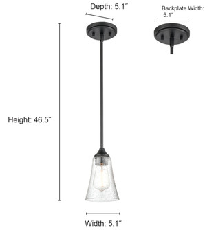 Natalie 1-Light Mini-Pendant Light Rubbed Bronze (670|1461-RBZ)