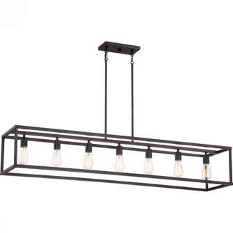 New Harbor 7-Light Western Bronze Linear Chandelier (26|NHR752WT)