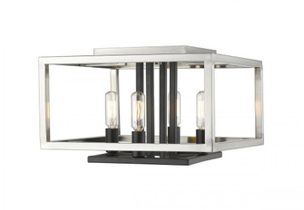 4 Light Flush Mount (276|456F-BN-BK)