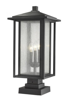 3 Light Outdoor Pier Mounted Fixture (276|554PHXLS-SQPM-BK)