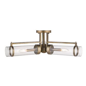 Milan 3-Light Semi-Flush Ceiling Mount Vintage Gold (670|1923-VG)