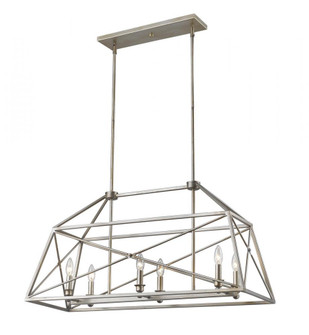 6 Light Linear Chandelier (276|447-36AS)