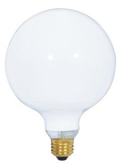 60 Watt G40 Incandescent; Gloss White; 4000 Average rated hours; 550 Lumens; Medium base; 120 Volt (27|S3002)