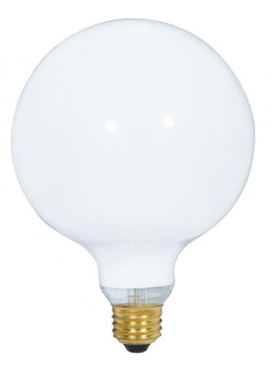 150 Watt G40 Incandescent; Gloss White; 4000 Average rated hours; 1550 Lumens; Medium base; 120 Volt (27|S3004)
