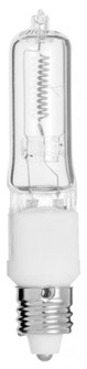 100 Watt; Halogen; T4; Clear; 2000 Average rated hours; 1700 Lumens; Mini Candelabra base; 120 Volt (27|S3107)