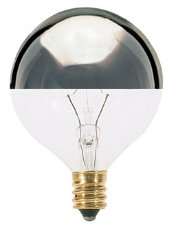 60 Watt G16 1/2 Incandescent; Silver Crown; 1500 Average rated hours; 672 Lumens; Candelabra base; (27|S3246)