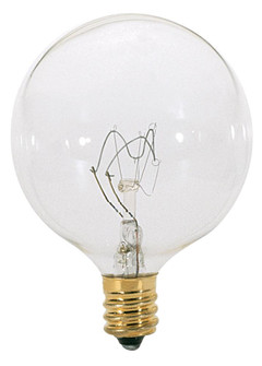 15 Watt G16 1/2 Incandescent; Clear; 1500 Average rated hours; 114 Lumens; Candelabra base; 120 (27|S3726)