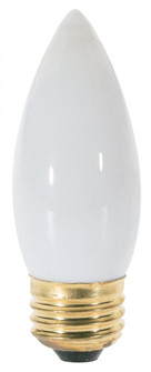 25 Watt B11 Incandescent; White; 1500 Average rated hours; 150 Lumens; Medium base; 120 Volt; 2-Card (27|S3737)