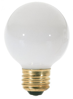 40 Watt G18 1/2 Incandescent; Gloss White; 1500 Average rated hours; 300 Lumens; Medium base; 120 (27|S3828)