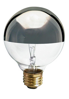 25 Watt G25 Incandescent; Silver Crown; 1500 Average rated hours; 150 Lumens; Medium base; 120 Volt (27|S3860)