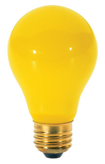 60 Watt A19 Incandescent; Yellow; 2000 Average rated hours; Medium base; 130 Volt; 2/Pack (27|S3938)