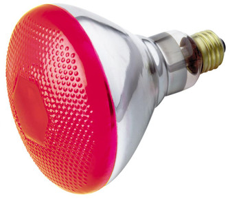 100 Watt BR38 Incandescent; Red; 2000 Average rated hours; Medium base; 120 Volt (27|S4424)