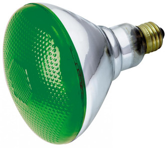 100 Watt BR38 Incandescent; Green; 2000 Average rated hours; Medium base; 120 Volt (27|S4427)