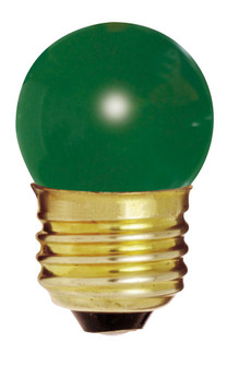7.5 Watt S11 Incandescent; Ceramic Green; 2500 Average rated hours; Medium base; 120 Volt; Carded (27|S4509)