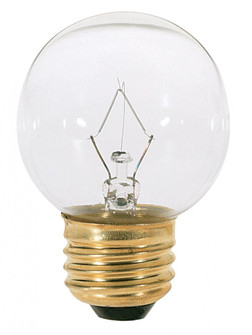 25 Watt G16 1/2 Incandescent; Clear; 1500 Average rated hours; 220 Lumens; Medium base; 120 Volt; (27|S4538)