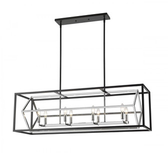 8 Light Linear Chandelier (276|457-8L-CH-MB)